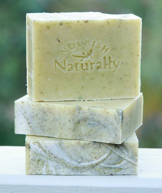 Natural handmade soap nettle peppermint soap Nourish Naturally