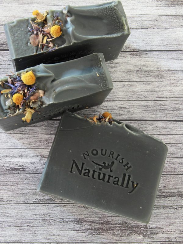 Charcoal soap, lemongrass, Nourish naturally