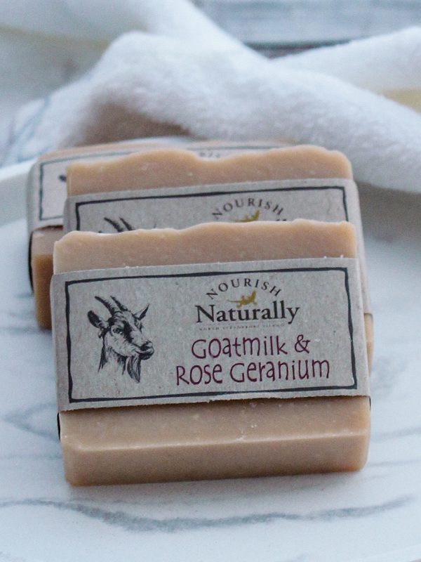 Goat Milk Soap, Rose Geranium Soap, natural soap, handmade soap, Nourish Naturally
