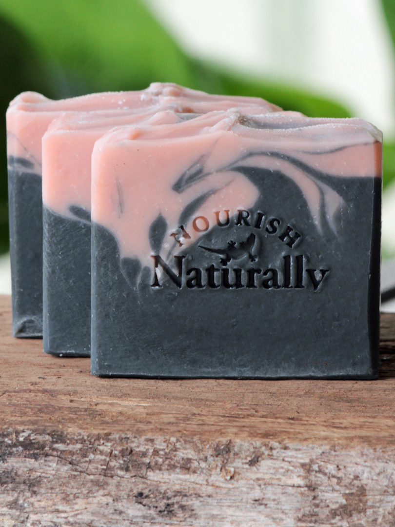 Rose geranium charcoal soap